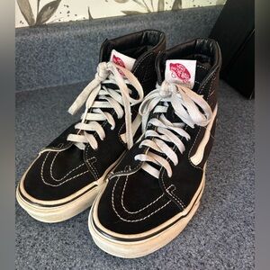 Vans Black and White High-Top Sneakers